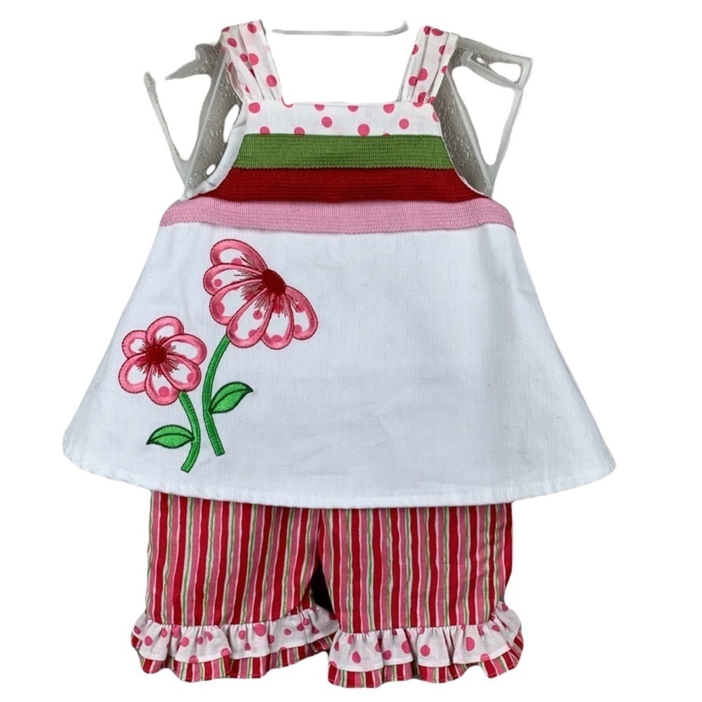 Austin & Ashley Heavily Embroidered Two Piece Set 3-6 month
